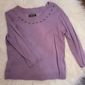 large purple sweater